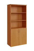 N 5 - 8DN3 kancelářská skříň, 2-dveřová/nika, 1800x800x400, olše jantar